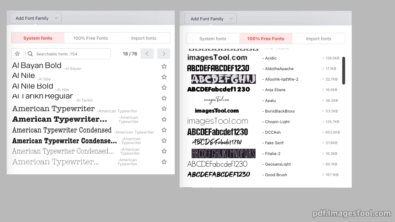 Advanced Font Management System