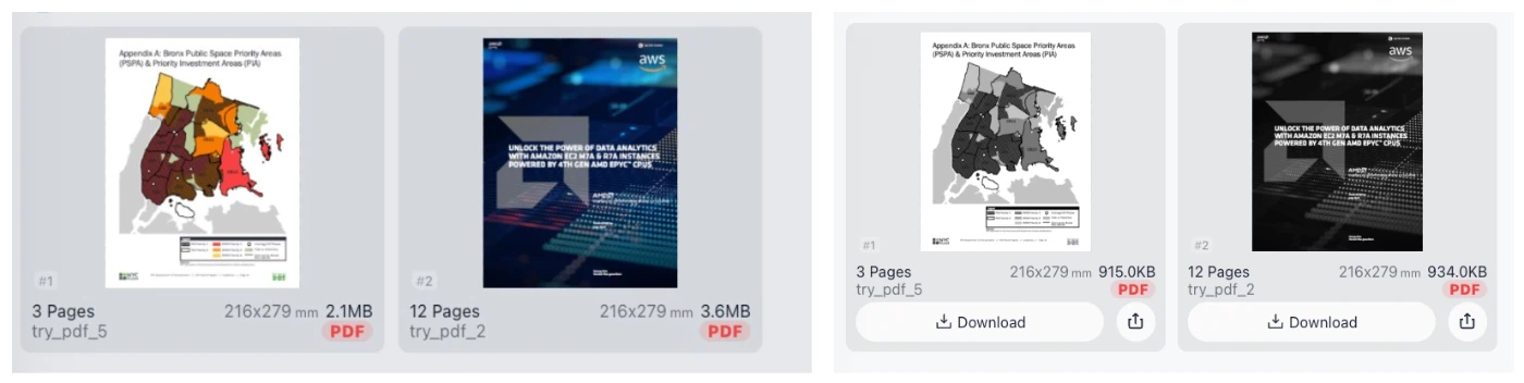 PDF en niveaux de gris