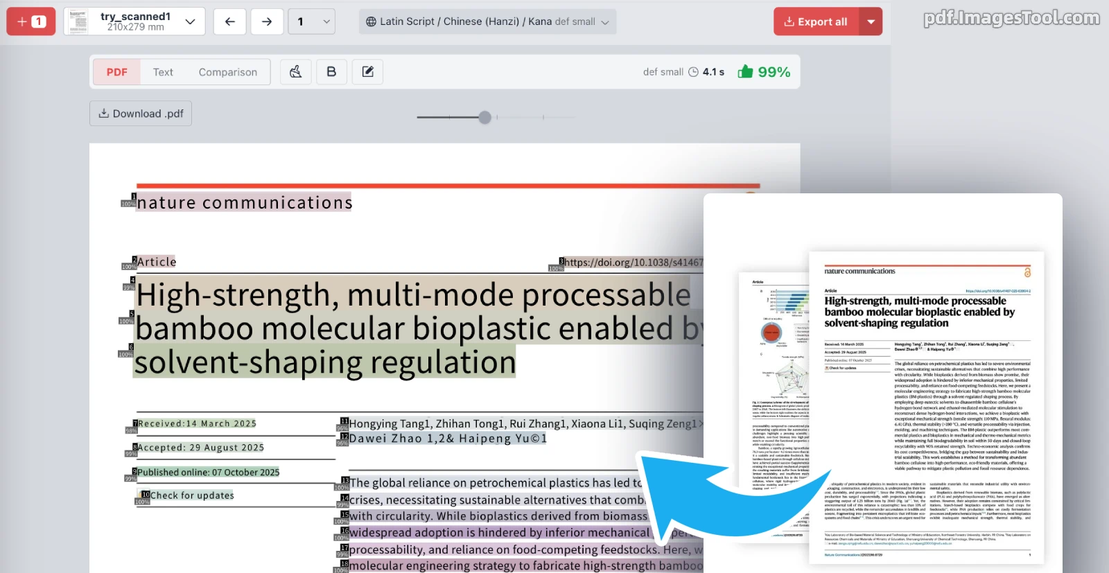 Online Scanned PDF OCR Text Recognition & Editor