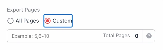 Rangos de PDF personalizados