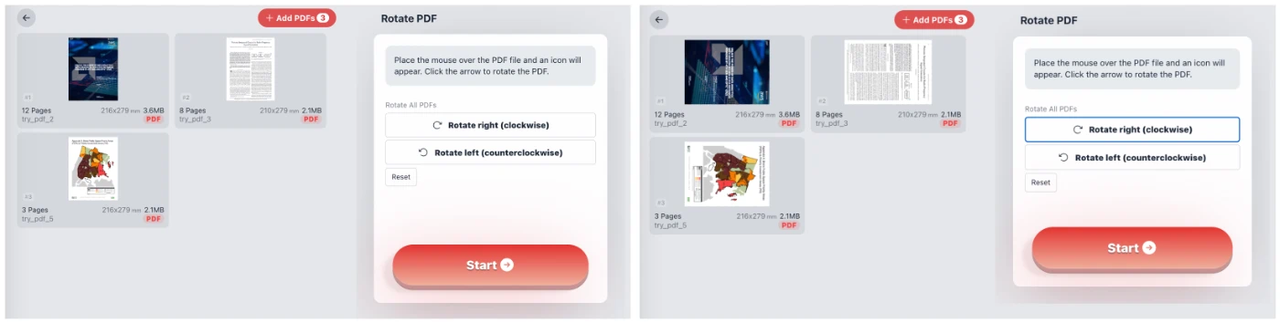 在线旋转 PDF 文档